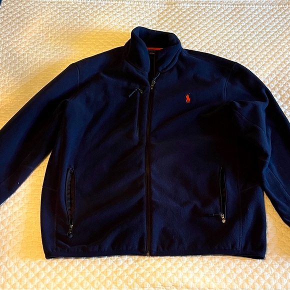 Ralph Lauren Polo Men's Dark Blue Performance Fleece Jacket - Picture 1 of 6